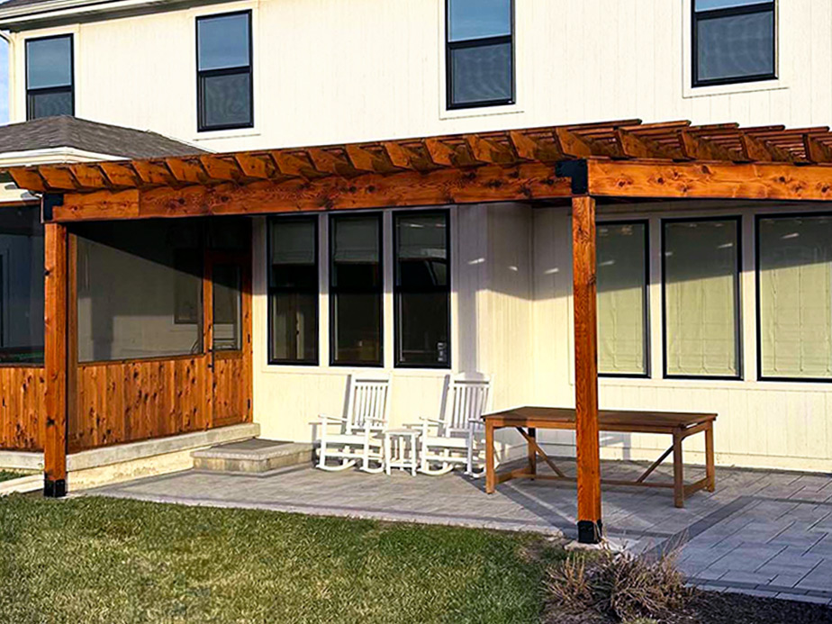 Outdoor wood structure staining company Leawood Kansas